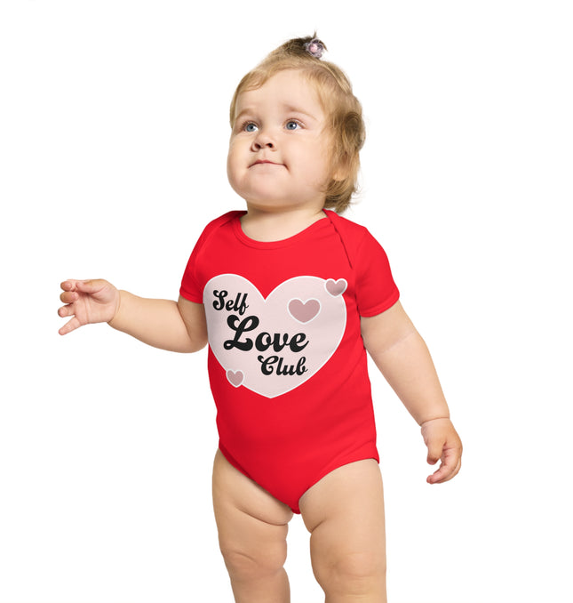 Self Love Club Short Sleeve Baby Bodysuit - Cute Infant Apparel for New Parents