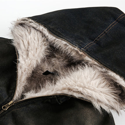 Giacca in Cotone Denim con Dettagli in Tasca