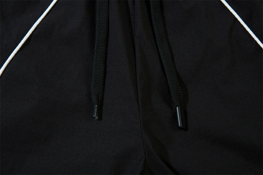 Pantalons décontractés décorés en tissu large à jambes larges pour hommes, design tendance urbain, style sportif, plis drapés, pantalons longs