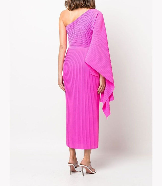 Grozavu Asymmetrical One-Shoulder Dress: Elegant Evening Wear
