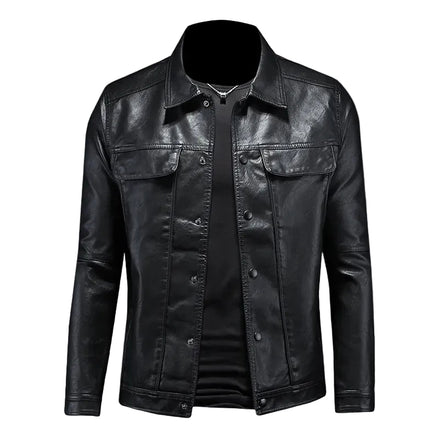 Night Rider Men’s Premium Black Leather Jacket