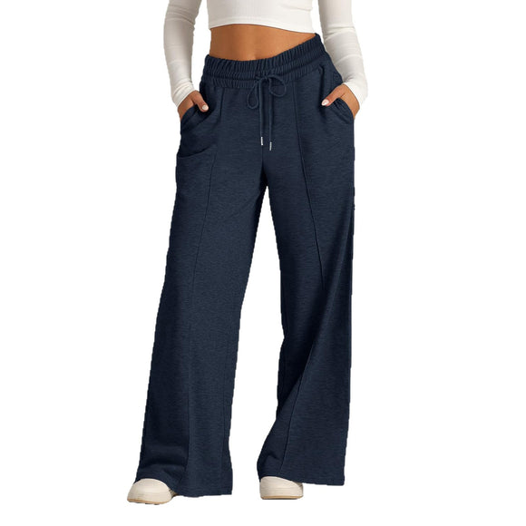 High Waist Long Pants Casual Fashion Wide Leg Pants American Style Straight Leg Pants