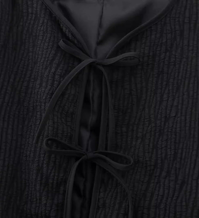 Round neck single breasted solid color fur cuff jacket for women