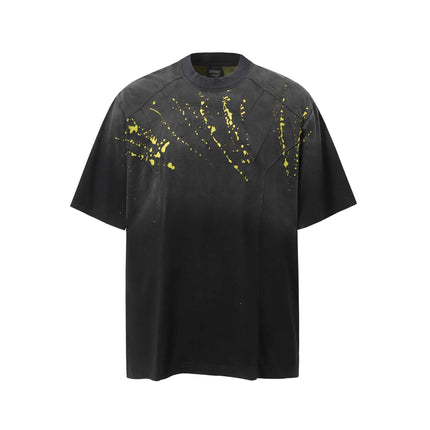 Retro Splatter Print T-Shirt – Loose Fit featuring a faded splatter design for a premium relaxed look.