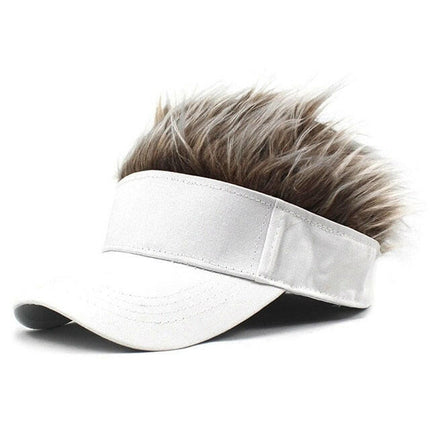 Novelty Baseball Cap Fake Hair Visor at €21.99