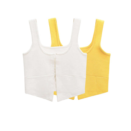 Camiseta sin mangas de punto ajustada