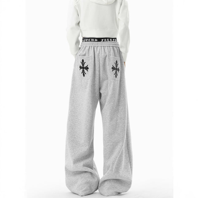 Two-Way Waistband Wide Leg Pants