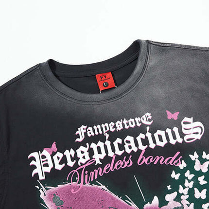 Butterfly Print Tank Top - Loose Fit