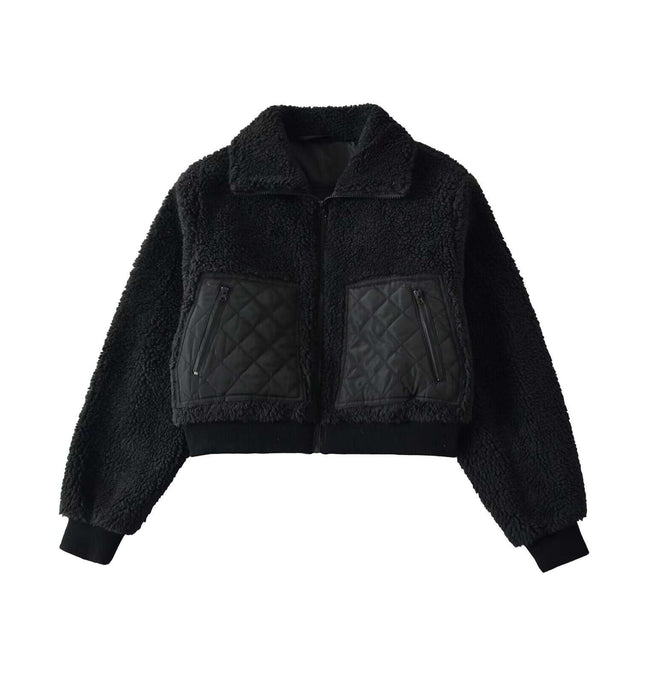 Winter Lamb Wool Quilted Cotton Jacket