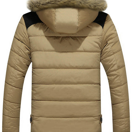 Faux Fur Trim Hooded Puffer Jacket at €80.99