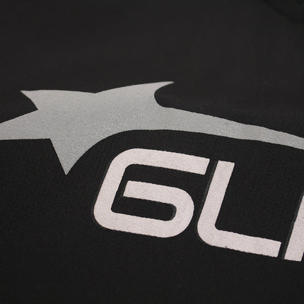 Waterproof Sports V-Neck Long Sleeve Shirt Black White