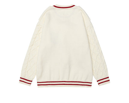 Pull en tricot de Noël avec écharpe