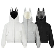 Street Fashion Zipper Hooded Sweatshirt for Men
