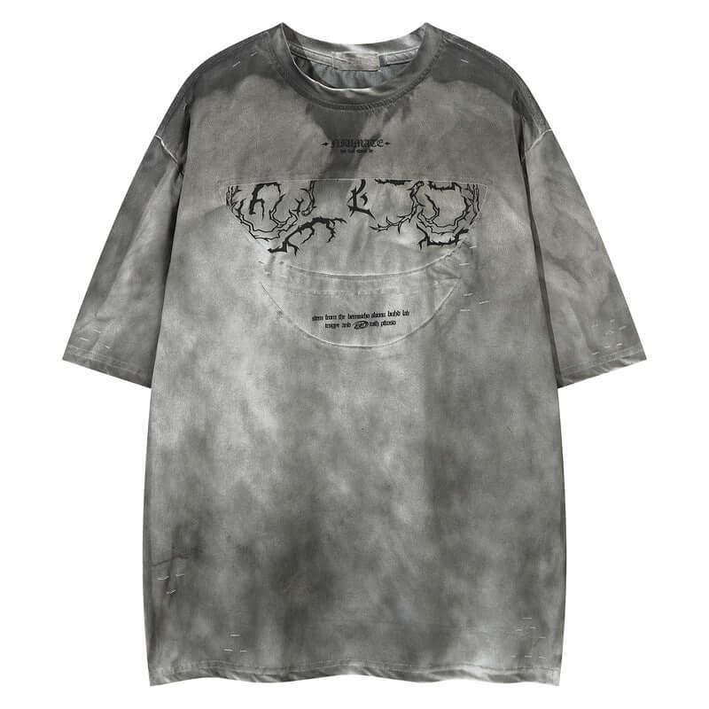 Black short sleeve t-shirt oversize with Grozavu logo