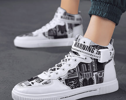 Baskets montantes tendance pour hommes en coloris bloc de printemps