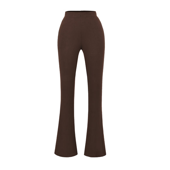 Slim fit low waist slightly flared pants for women
