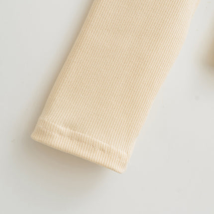 Top de manga larga ajustado con escote en V – Chic dulce y picante