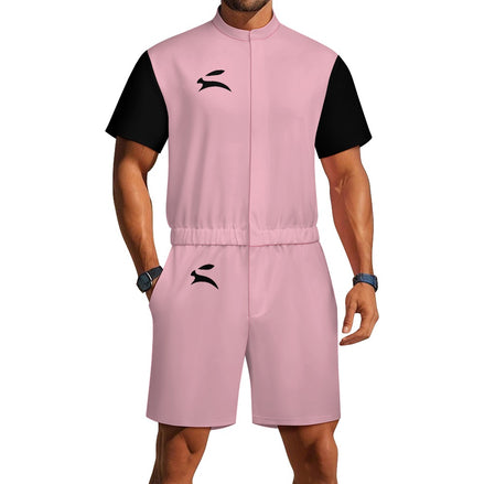 Air-Layer Short-Sleeve Jumpsuit