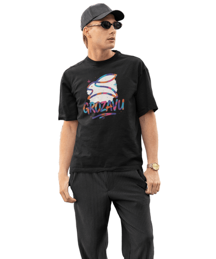 Grozavu | Grafik V-Ausschnitt T-Shirt