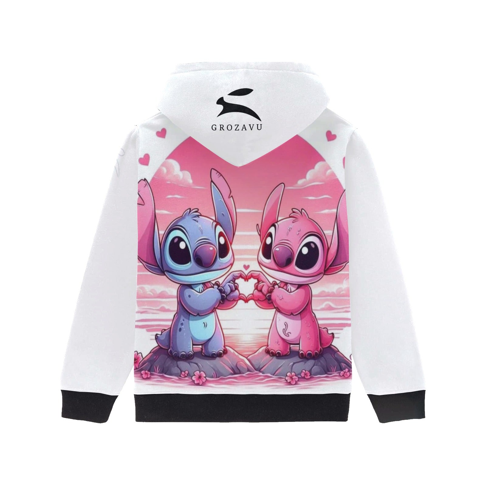Sweat à capuche pour filles – Grozavu Love Edition