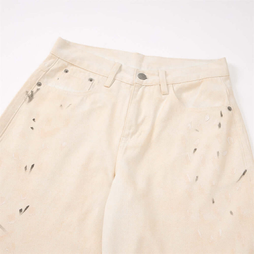 Image Color street distressed straight pants with Grozavu logo