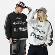 Camisa de Manga Larga con Cuello en V Deportiva Impermeable Negra Blanca