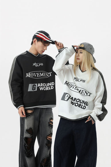 Maglietta Sportiva Impermeabile a V Maniche Lunghe Nera Bianca