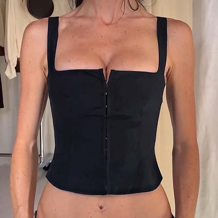 Buckle Waist Slim Fit Tank Top