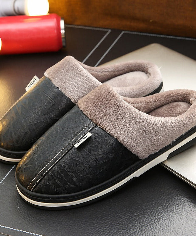 Grozavu's Large Size Cotton Slippers: Winter Waterproof Comfort for Couples