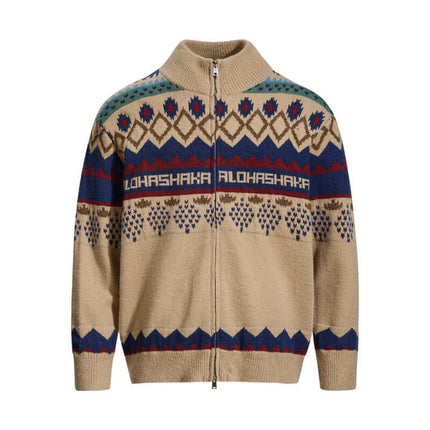 Cardigan a maglia Fair Isle retrò – Vestibilità ampia