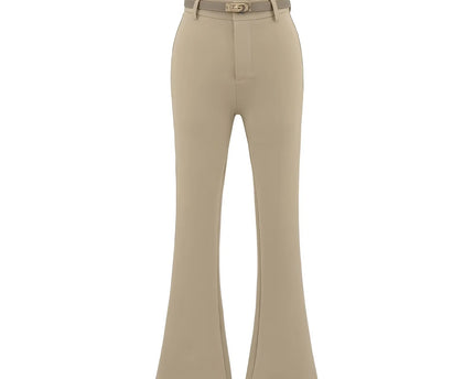 Micro flared pants with waistband