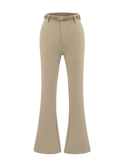 Micro flared pants with waistband