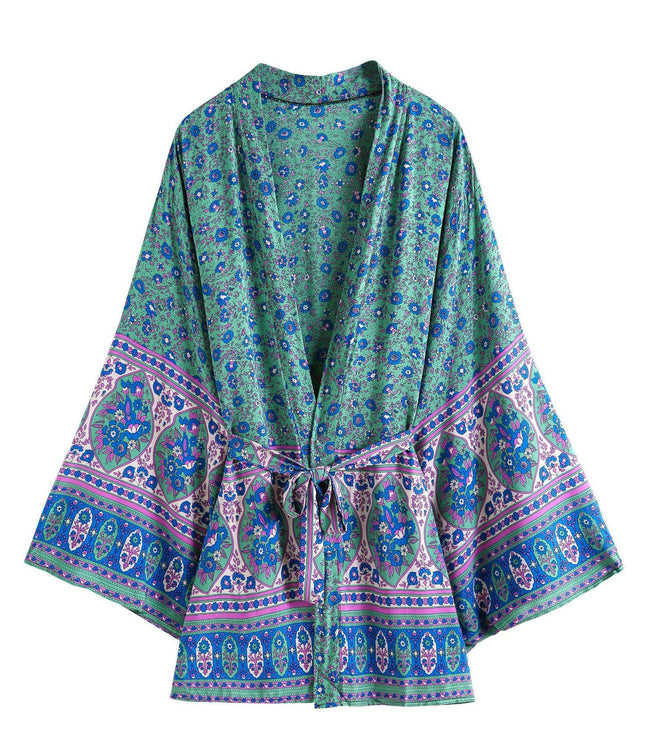 Vacation Vibes: Loose-Fit Cotton Totem Print Cardigan!