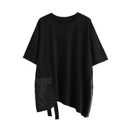 Grozavu's Street Style Big Pocket T-Shirt: Summer Loose Fit for Women at €44.99