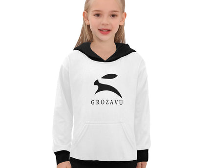 Girls White Hoodie – Grozavu Classic Edition