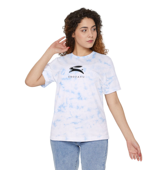 Unisex Tie-Dye T-Shirt with Grave Logo for Trendy Fashion Lovers