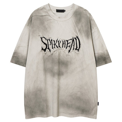 Patch Embroidery Cotton T-Shirt – Loose Fit