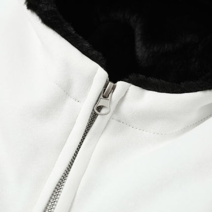 Street Fashion Zipper Hooded Sweatshirt for Men
