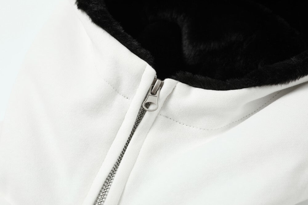 Street Fashion Zipper Hooded Sweatshirt for Men