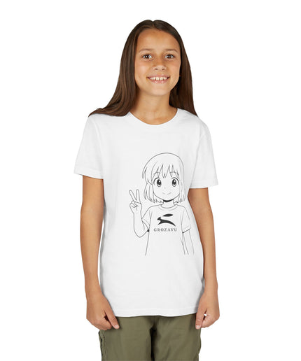 Cartoon Graphic Jugend T-Shirt | Grozavu