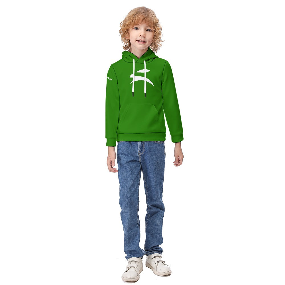 Jungen grüner Hoodie – Grozavu Bunny Logo