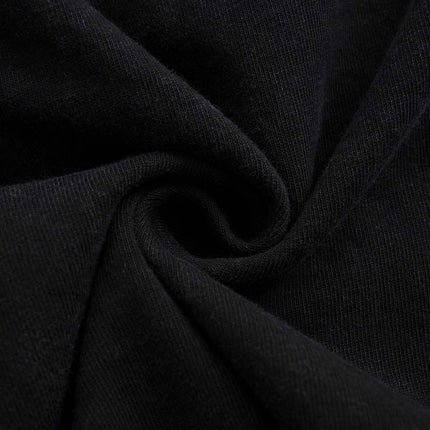 Close-up of premium cotton fabric showcasing the texture of the Retro Washed Letter T-Shirt – Loose Fit.