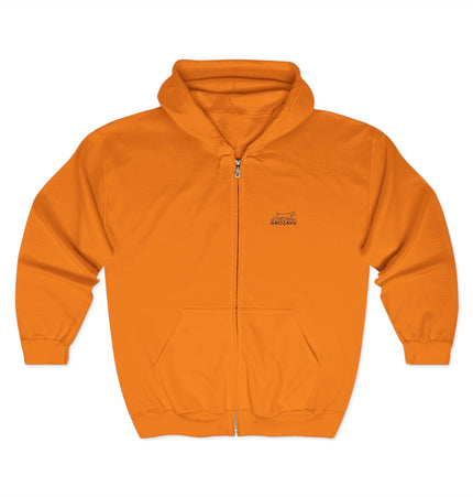 Bold Orange Unisex Full Zip Hoodie – Cozy Casual wear