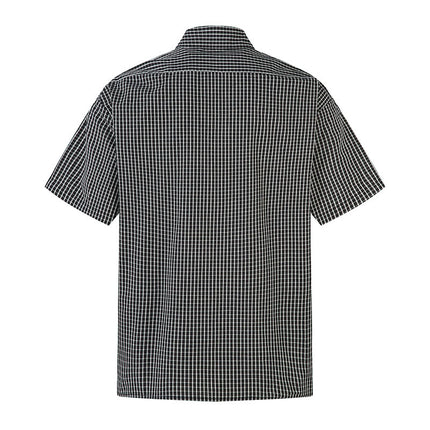 Blue Plaid Short Sleeve Shirt – Loose Fit