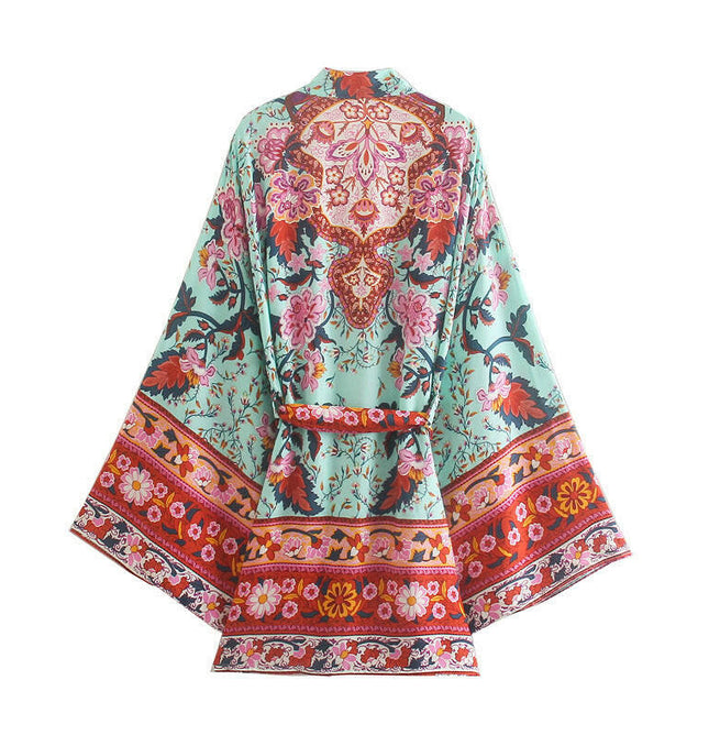 Chic and Comfy: Bohemian Cotton Print Cardigan! at €38.99