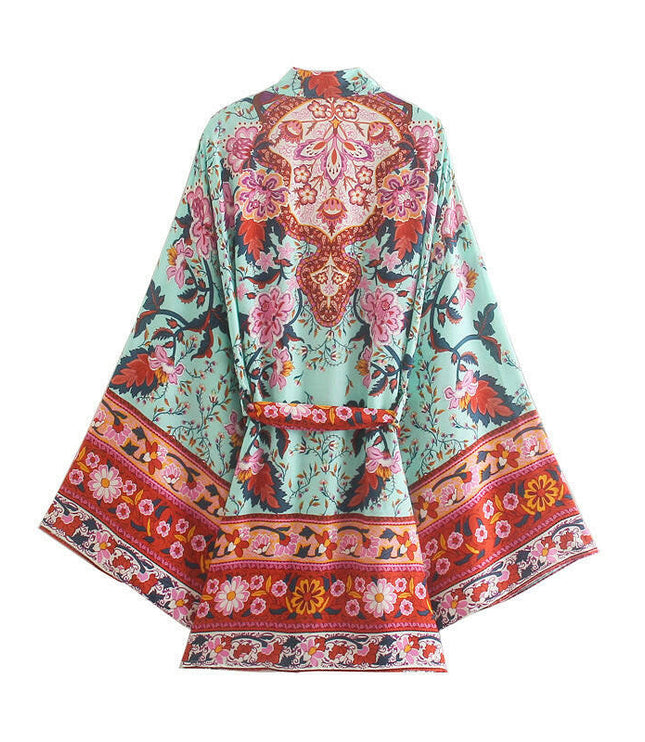 Chic and Comfy: Bohemian Cotton Print Cardigan!
