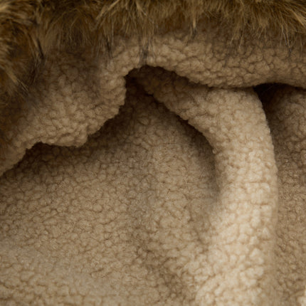 Warme Baumwolljacke mit Pelzkragen