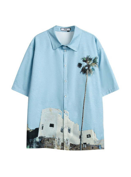 Blue outdoor shirt with Grozavu logo