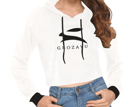 Felpa con cappuccio a miscela tagliata