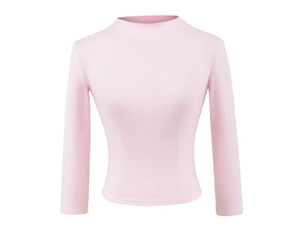 Top corto chic slim fit in tinta unita retro minimalista